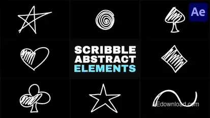 Scribble Abstract Elements | After Effects Elements template preview