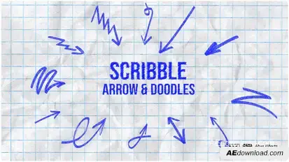 Scribble Arrows & Doodles | Hand-Drawn Animated Pack Elements template preview