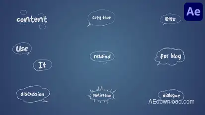 Scribble Speech Bubbles Titles for After Effects Titles template preview