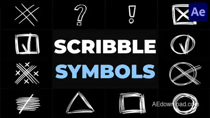 Scribble Symbols | After Effects Elements template preview