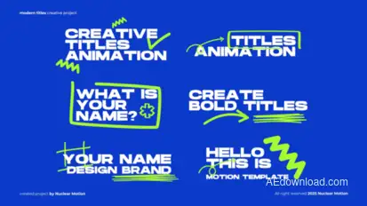 Scribble Text Animation Titles template preview