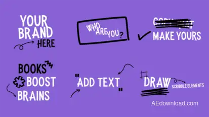 Scribble Titles | AE Openers template preview