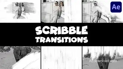 Scribble Transitions | After Effects Elements template preview