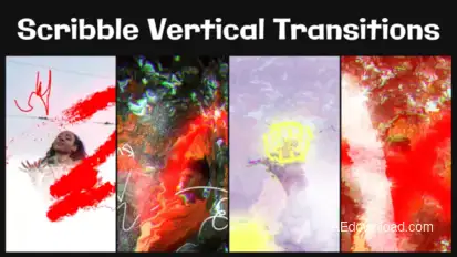 Scribble Vertical Transitions for After Effects Elements template preview
