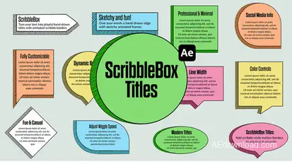 ScribbleBox Titles Titles template preview