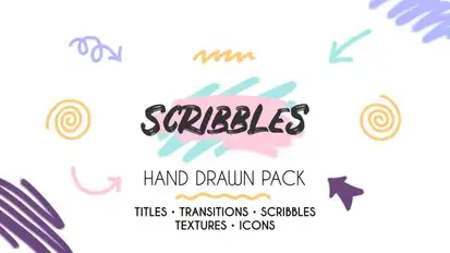 Scribbles. Hand Drawn Pack Titles template preview