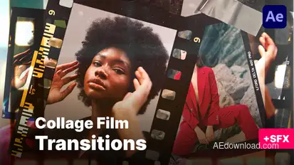 Seamless Collage Transitions Elements template preview