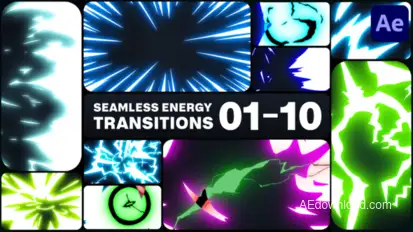 Seamless Energy Transitions for After Effects Elements template preview