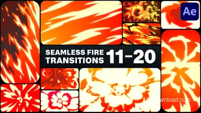 Seamless Fire Transitions for After Effects Elements template preview