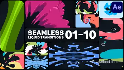 Seamless Liquid Transitions for After Effects Elements template preview