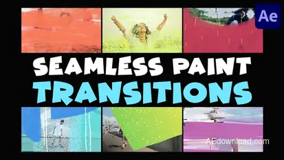 Seamless Paint Transitions | After Effects Elements template preview