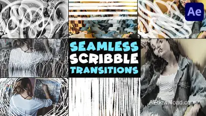 Seamless Scribble Transitions | After Effects Elements template preview