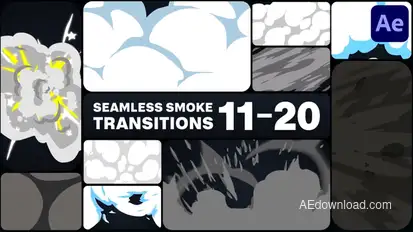 Seamless Smoke Explosions Transitions for After Effects Elements template preview