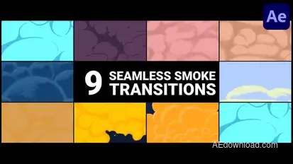 Seamless Smoke Transitions |  After Effects Elements template preview