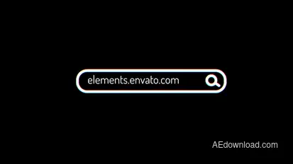 Search Bar Glitch Logo Logo Stings template preview