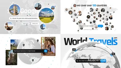 Search The World Infographics template preview