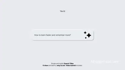 Search Titles | After Effects Titles template preview