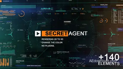 Secret agent Infographics template preview