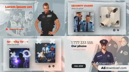 Security Video Displays template preview