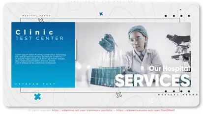 Services of Our Hospital Video Displays template preview