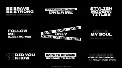 Shadow Text Animation | AE Titles template preview