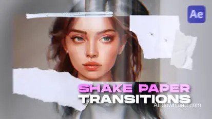 Shake Paper Transitions Elements template preview