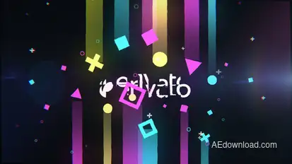 Shape Glitch Logo Logo Stings template preview