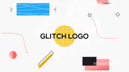 Shape Glitch Logo Reveal Logo Stings template preview