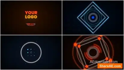 Shapes Logo Animation Logo Stings template preview