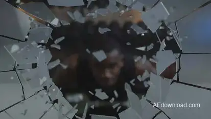 Shattered Glass Transitions Elements template preview