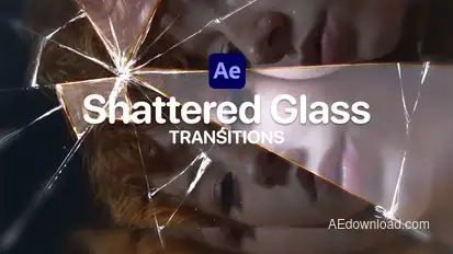 Shattered Glass Transitions for After Effects Elements template preview
