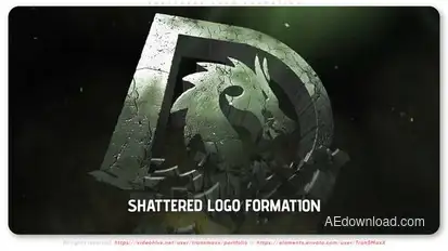 Shattered Logo Formation Logo Stings template preview