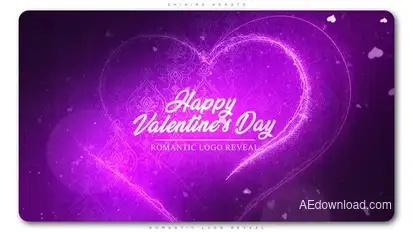 Shining Hearts Romantic Logo Reveal Logo Stings template preview