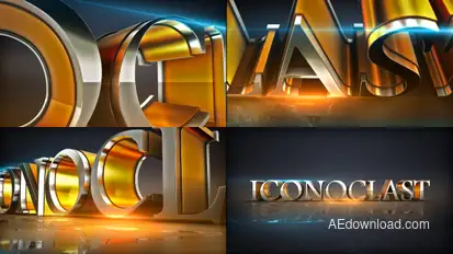 Shiny Element Text Logo Opener Logo Stings template preview