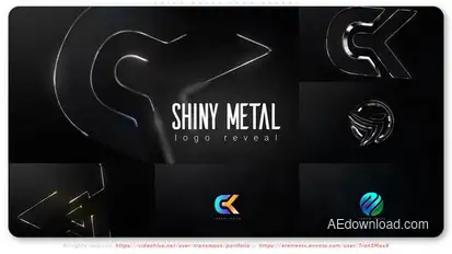 Shiny Metal Logo Reveal Logo Stings template preview