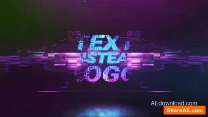 Shockwave Glitch Logo Reveal Logo Stings template preview