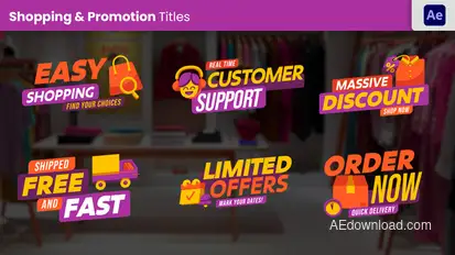 Shopping & Promotion Title Titles template preview