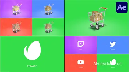 Shopping Cart for After Effects Logo Stings template preview