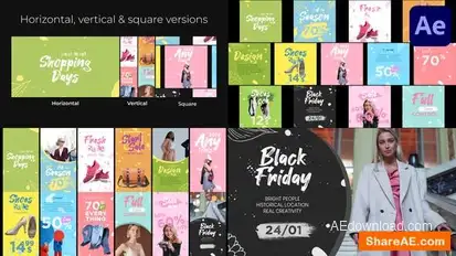Shopping Days (Social Media) | After Effects Openers template preview