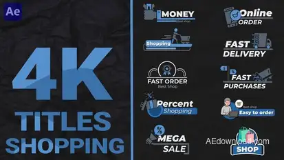 Shopping Titles Pack Titles template preview