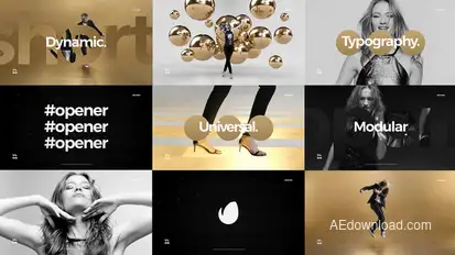 Short Dynamic Stomp Opener / Fast Fashion Event Promo / Clean Typography Vlog Intro Openers template preview