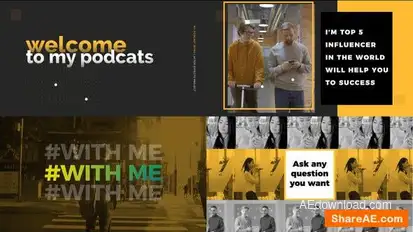 Videohive Short Podcast Intro Openers template preview