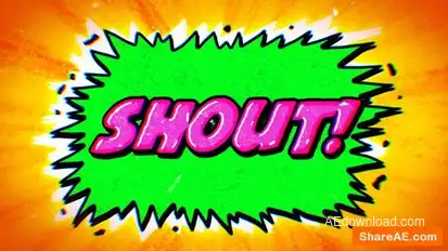 Shout Cartoon Title Opener Openers template preview