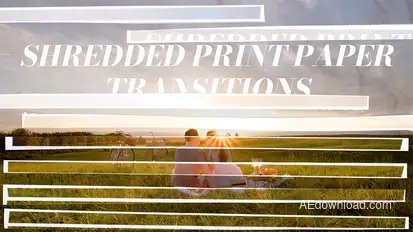 Shredded Paper Transitions | Vertical | After Effects Elements template preview
