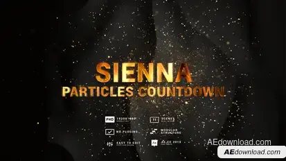 Sienna Particles Countdown 3in1 Backgrounds Elements template preview