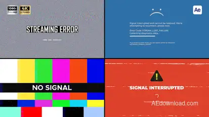 Signal Lost Overlays Elements template preview