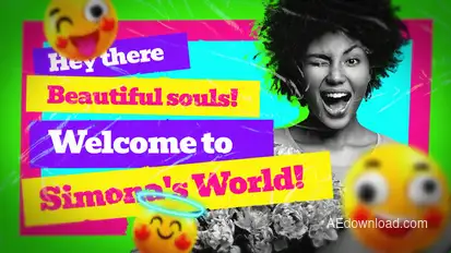 Simona's World Intro Openers template preview