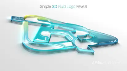 Simple 3D Fluid Logo Reveal Logo Stings template preview