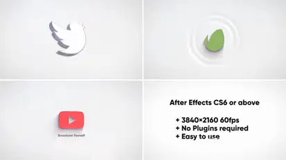 Simple 3D Logo Reveal Logo Stings template preview