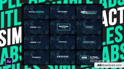 Simple Abstract Titles | After Effects Titles template preview